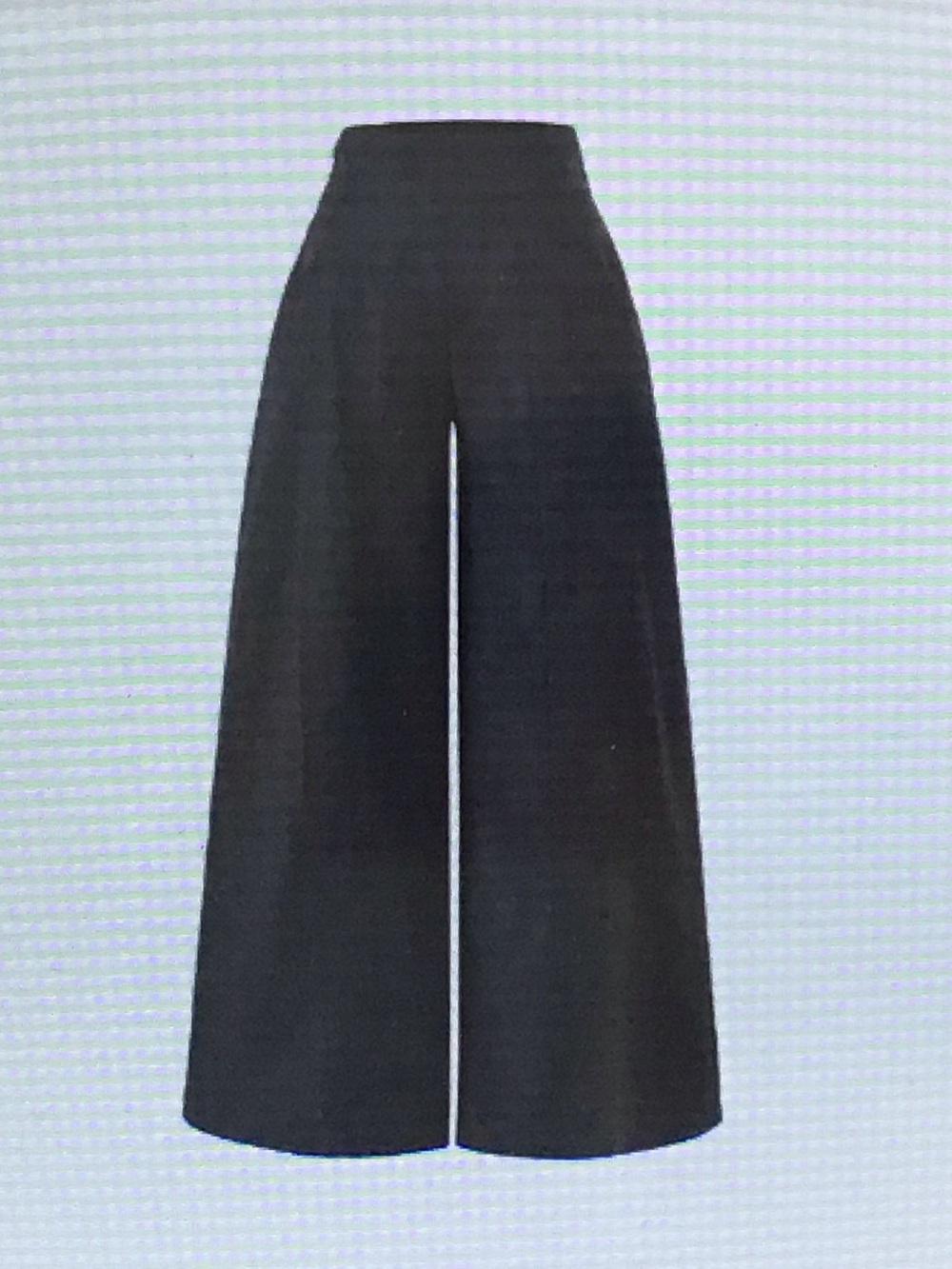 Wide-Leg High-Rise Black Palazzo Trousers